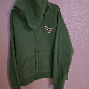 5/$10 Green Butterfly Kids Hoodie